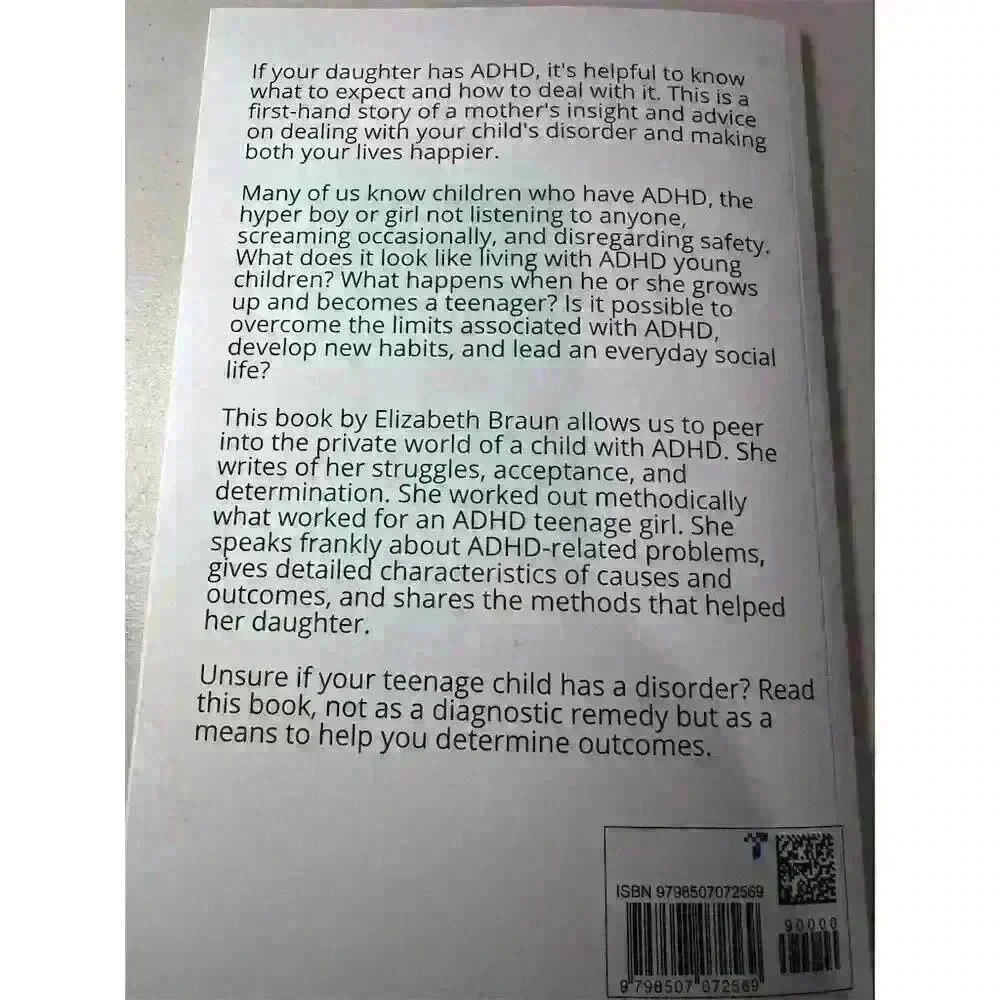 Raising ADHD Teenage Girls by Elizabeth Braun Paperback Parenting Guide - Picture 2 of 2